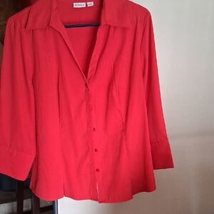 Cato Vibrant Red Button-Down Shirt